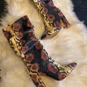 Snakeskin multi color boot!